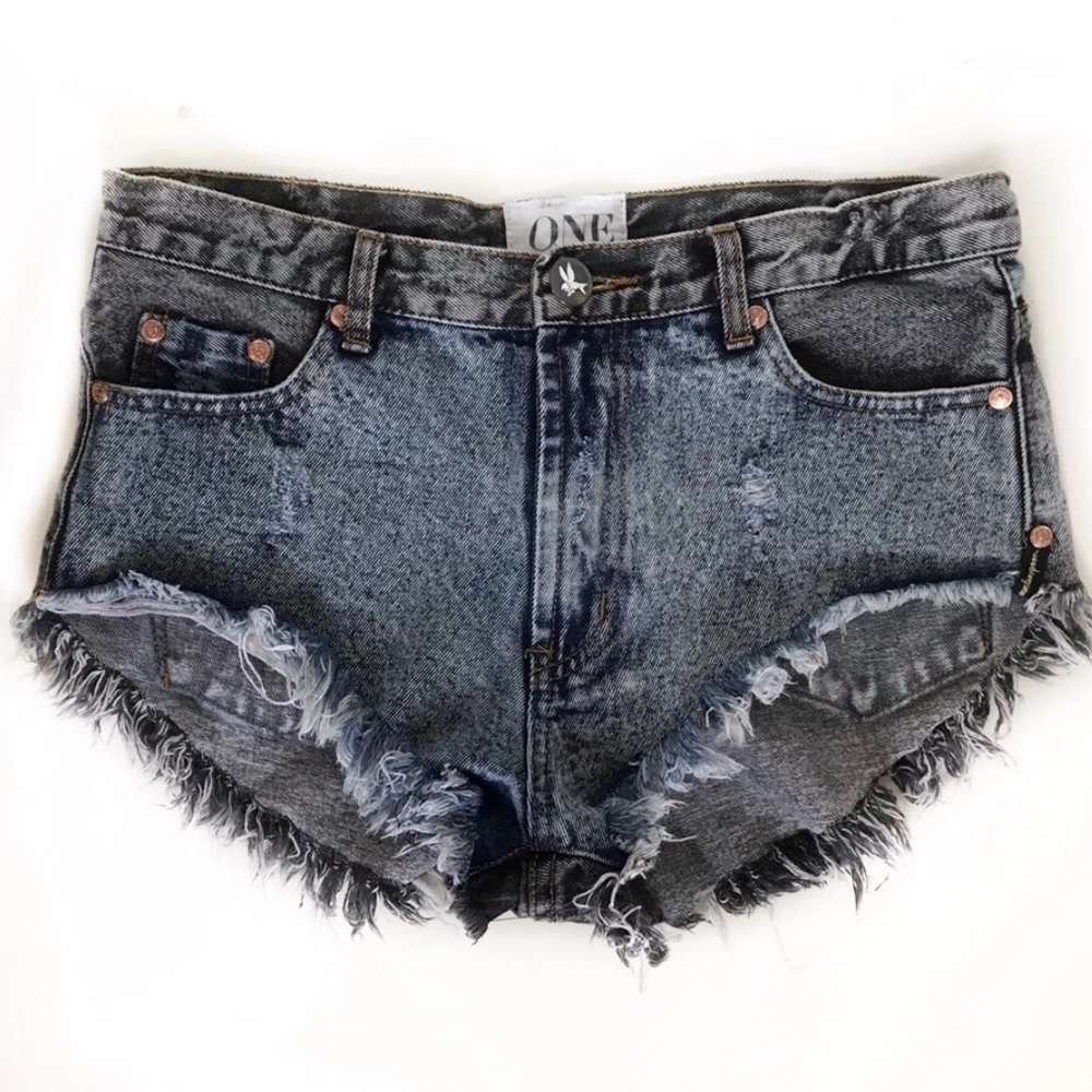 One Teaspoon Bonitas Denim Cutoff Shorts Size 26